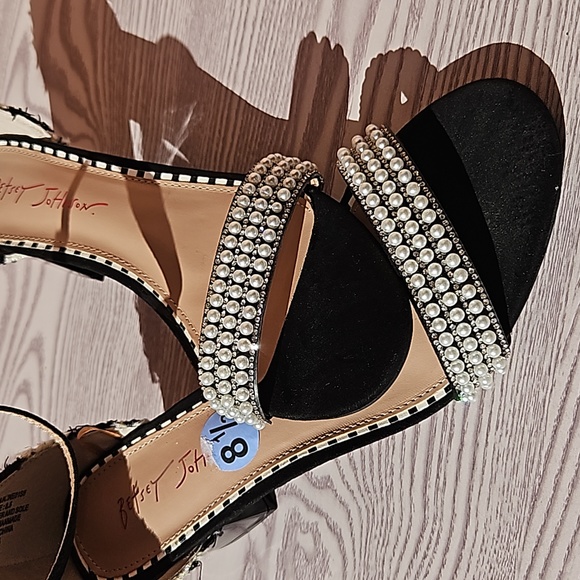 Betsey Johnson Annela embellished rhinestone sandals size 8.5 - Picture 12 of 15